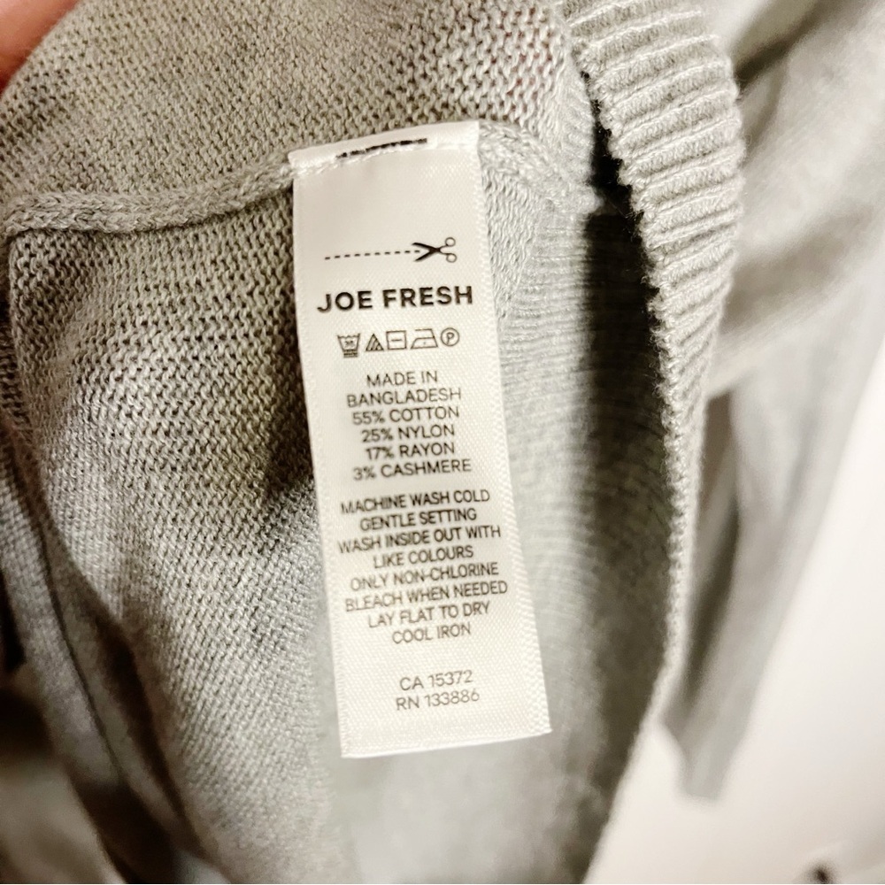 Joe Fresh Grey Long Sleeve Top. Size XL. - Picture 3 of 5